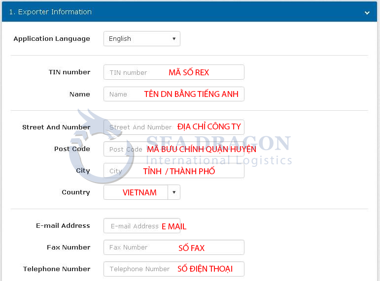THE PROCESS OF REGISTERING REX NUMBER SELFCERTIFICATION OF ORIGIN